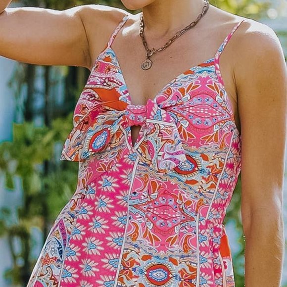 Boho Paisley Print Dress - spring / summer - Picture 5 of 7